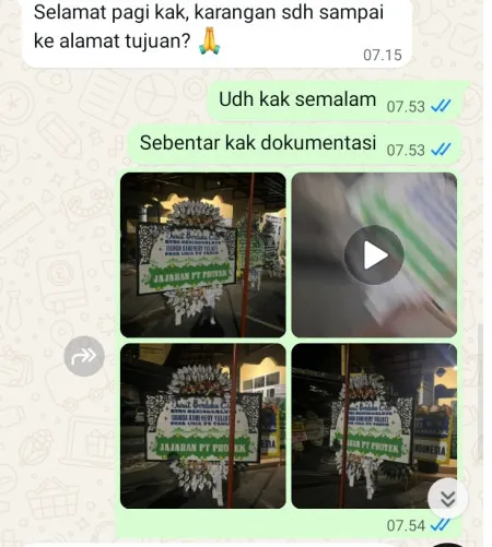 Pengiriman Papan Bunga Selamat Pik 1