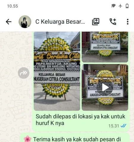 Pengiriman Papan Bunga Duka Pik 1